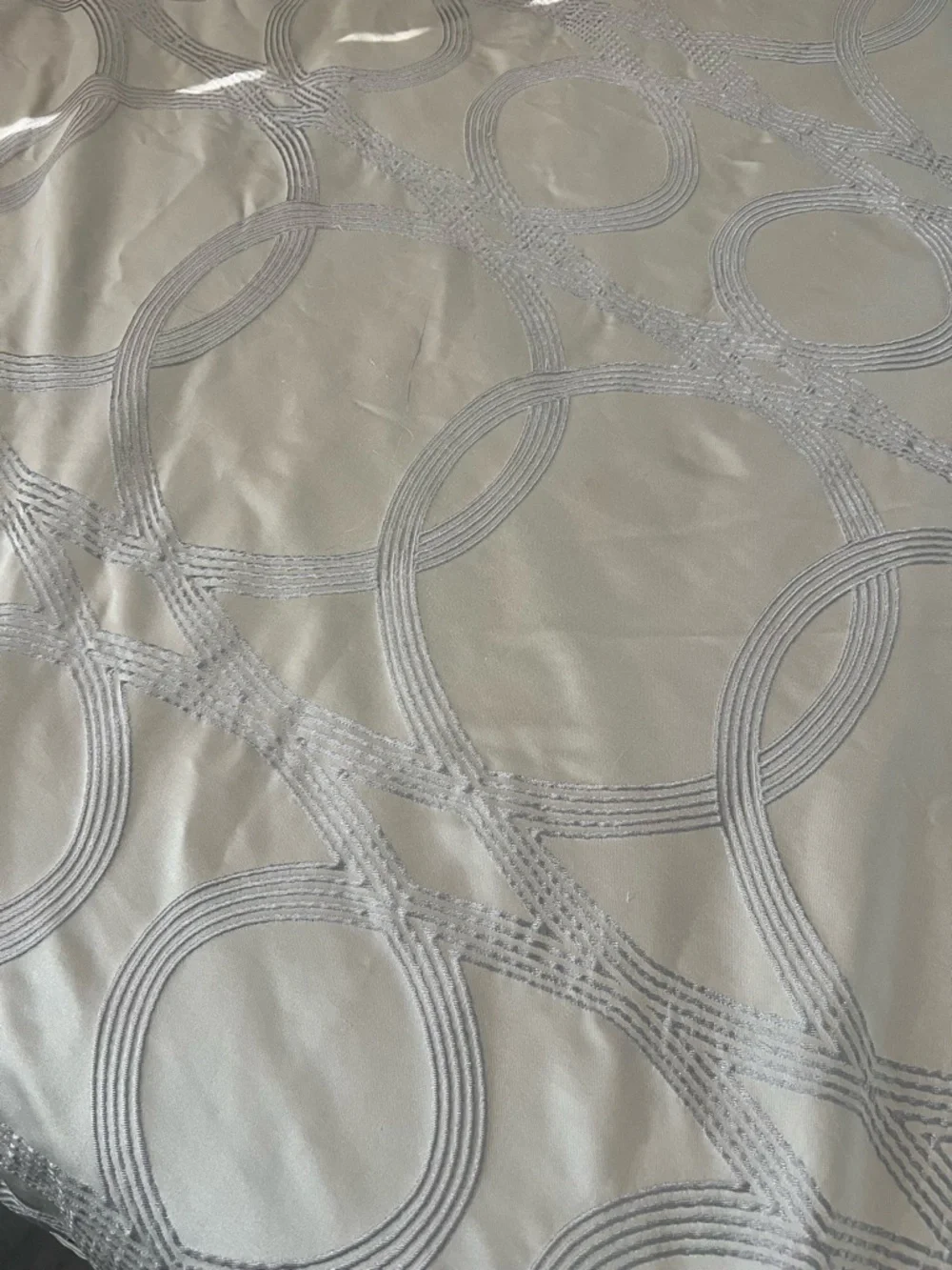 Hotel Collection Silver-Taupe geometric King size duvet cover